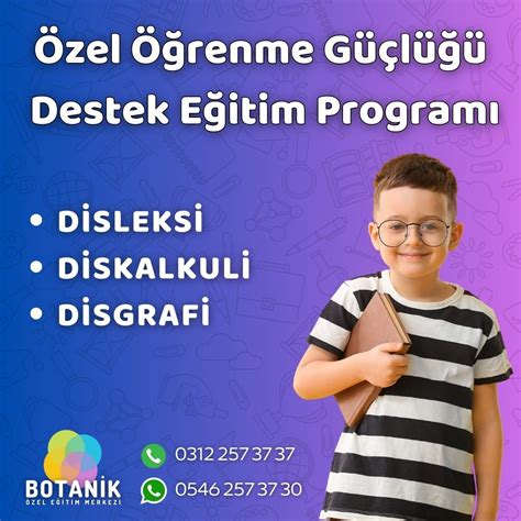 Öğrenme Güçlüğü Olan Bireyler İçin Destek Eğitim Programı